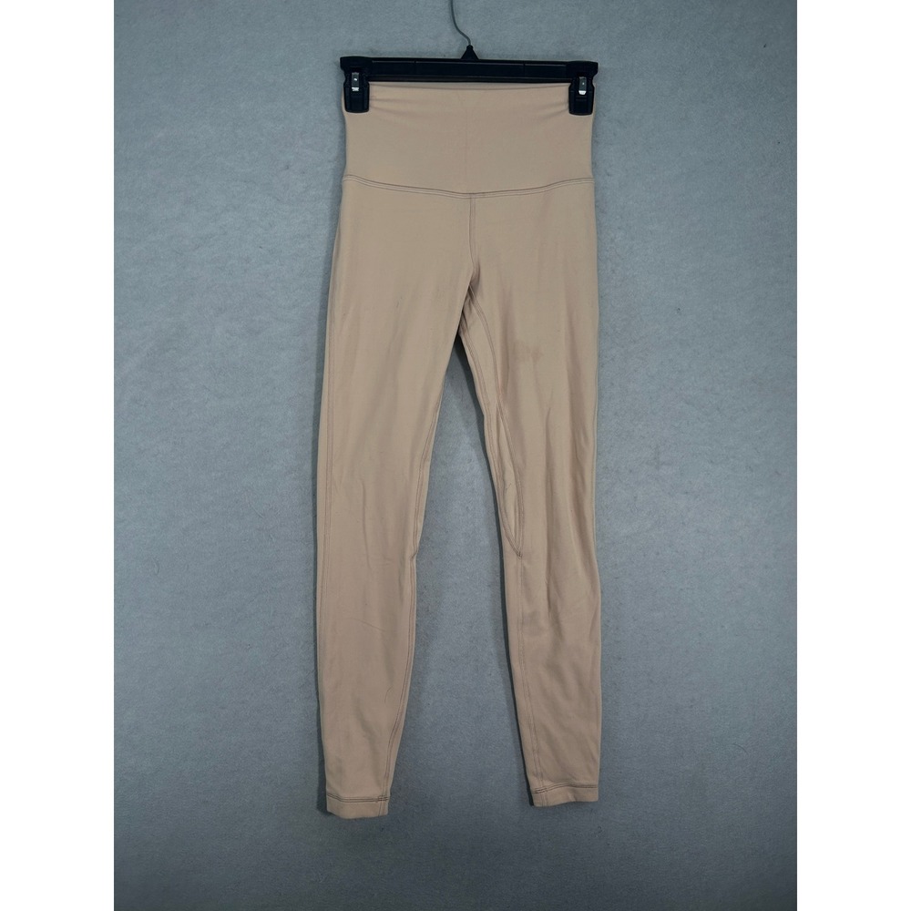 Lululemon Align High-Rise Pant 25 Nulu Leggings Tan Nude Pink Size 4 LW5CTIS